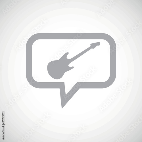 Guitar grey message icon