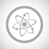 Grey atom sign icon