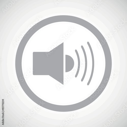 Grey loudspeaker sign icon