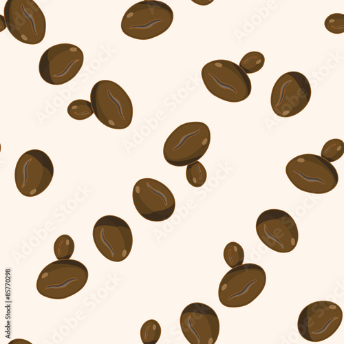 coffee bean   cartoon seamless pattern background