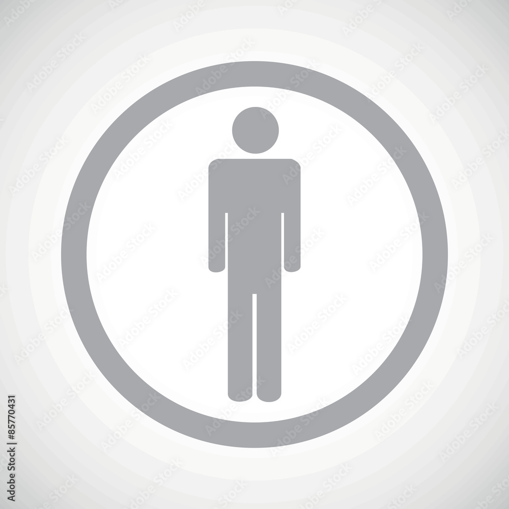 Grey man sign icon Grey man sign icon