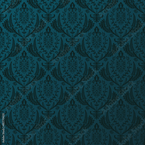 Seamless vector retro wallpaper. Vintage baroque background