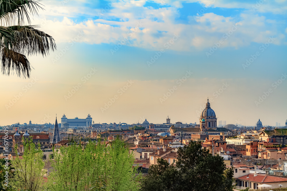 Bella Roma. Lovely View from the Pincio in Rome Bella Roma. Lovely View from the Pincio in Rome