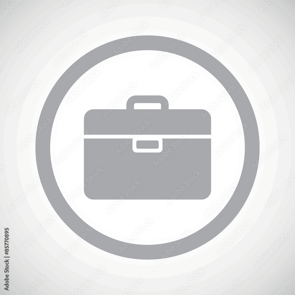 Grey briefcase sign icon Grey briefcase sign icon