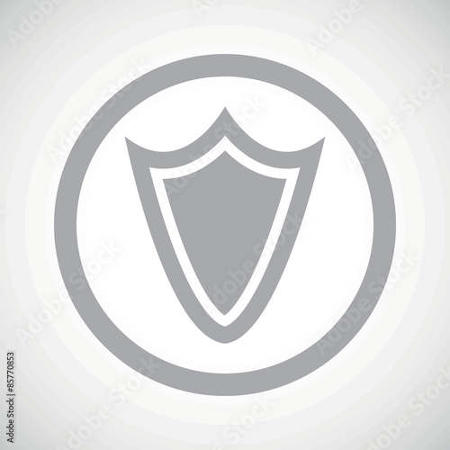Grey shield sign icon