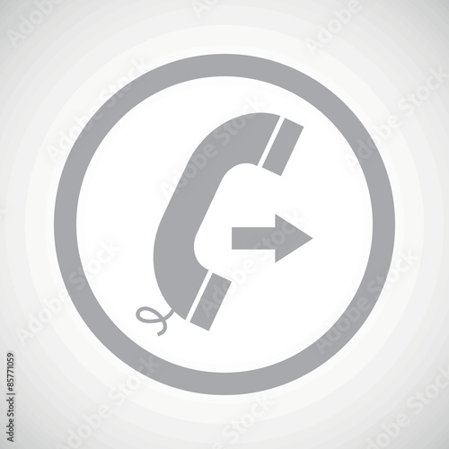 Grey outgoing call sign icon