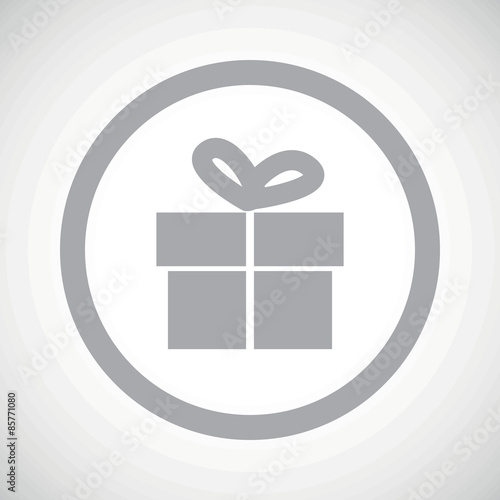 Grey gift sign icon