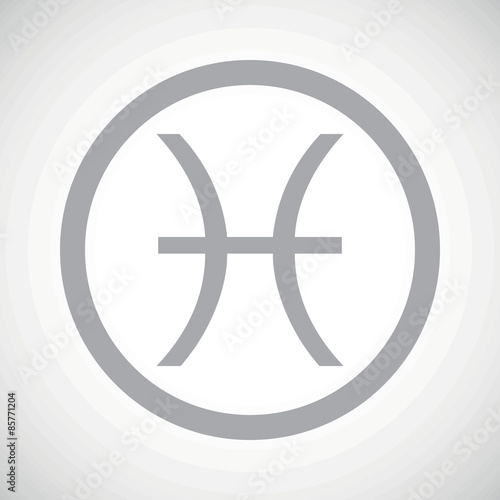 Grey pisces sign icon