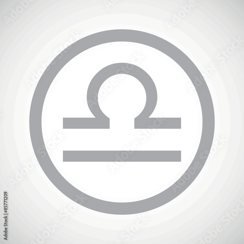 Grey libra sign icon