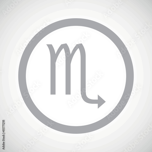 Grey scorpio sign icon