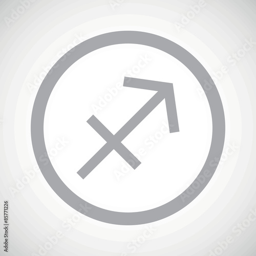 Grey sagittarius sign icon