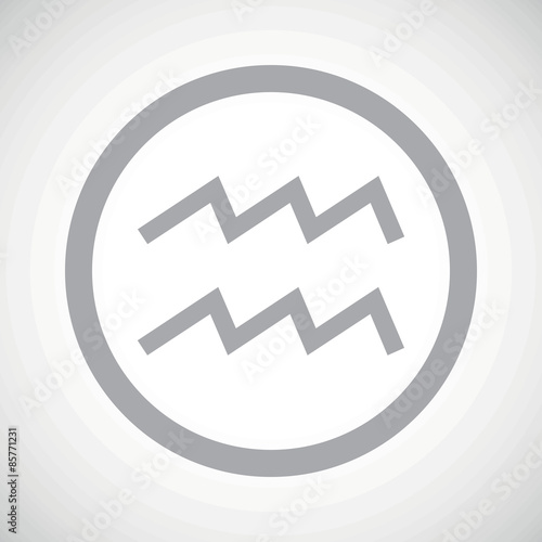 Grey aquarius sign icon