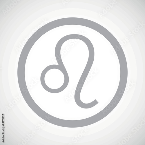 Grey leo sign icon