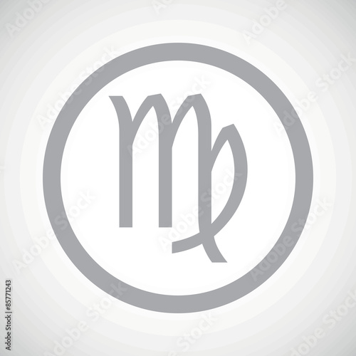Grey virgo sign icon