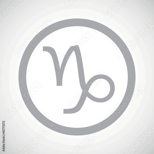 Grey capricorn sign icon