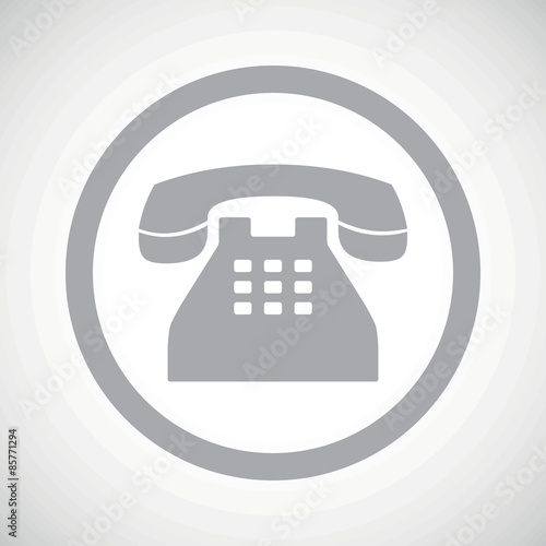 Grey phone sign icon