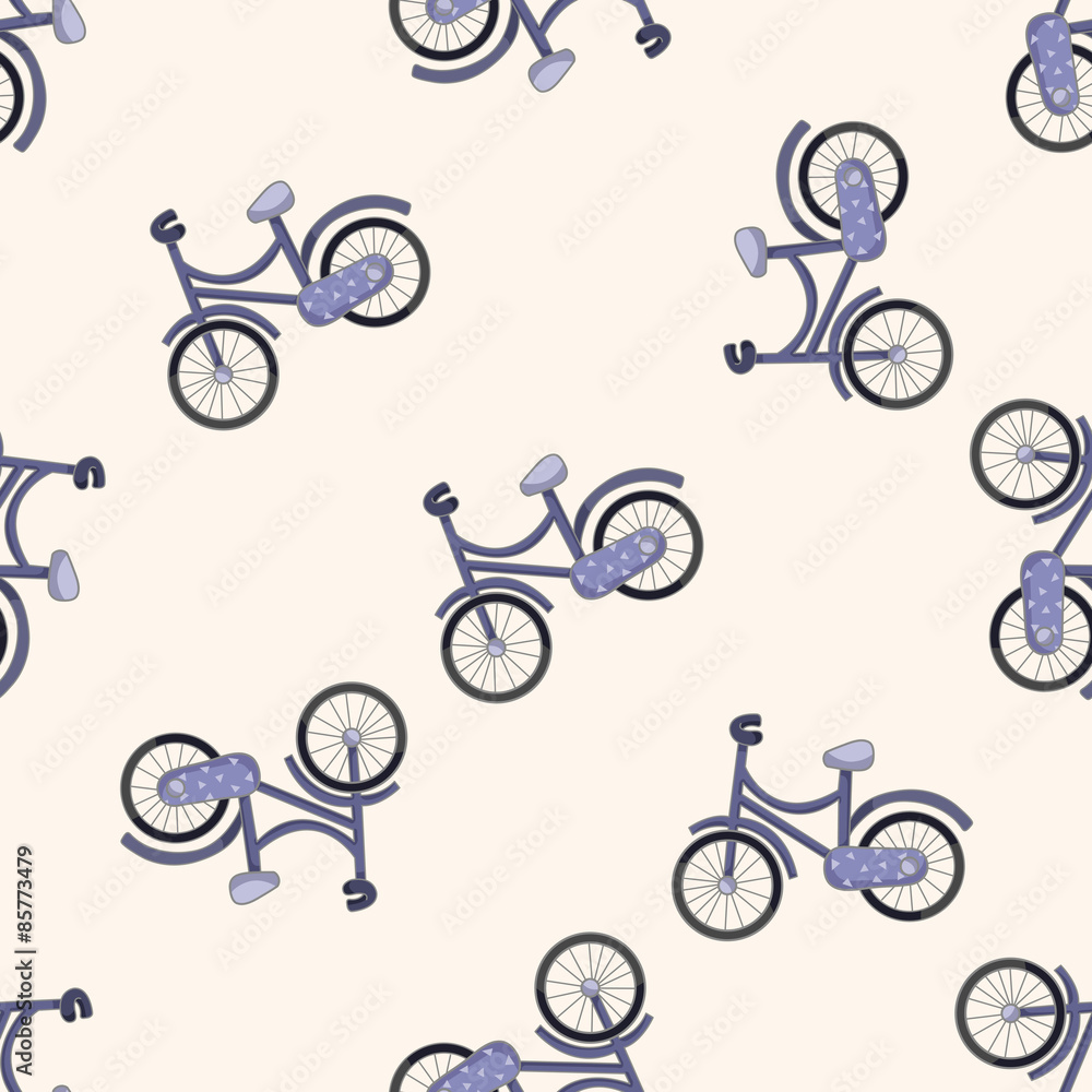 Naklejka premium transportation bike , cartoon seamless pattern background