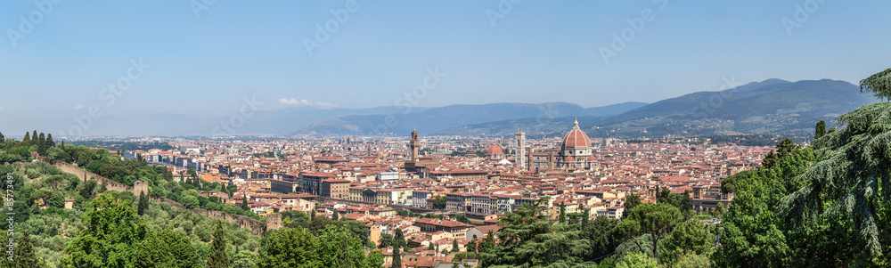 View of Florence in Tuscany, Italy. June 2015