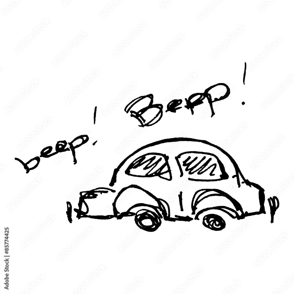 Fototapeta premium Set of cartoon style car