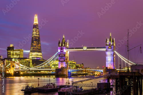 Photography View of Tower Bridge in the evening - London