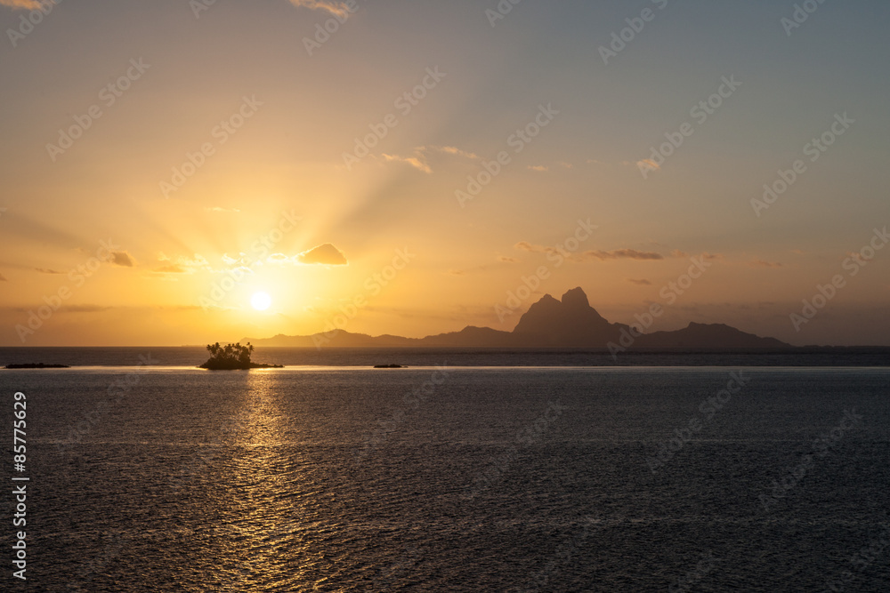 Bora Bora and Sunset