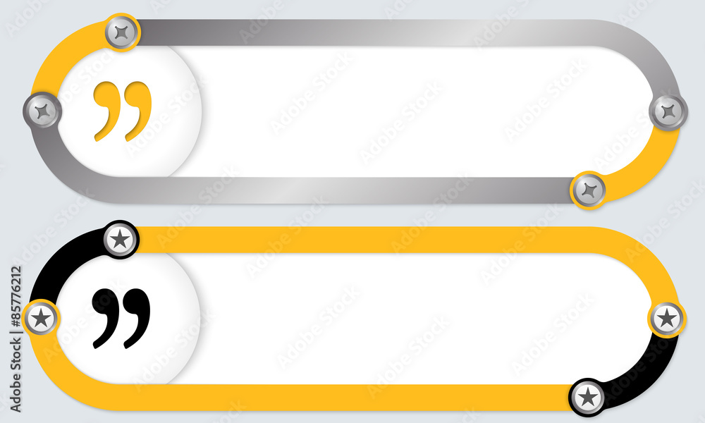 Two abstract frames for your text and quotation mark