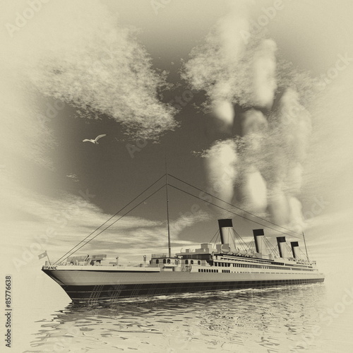Obraz na płótnie Titanic ship - 3D render