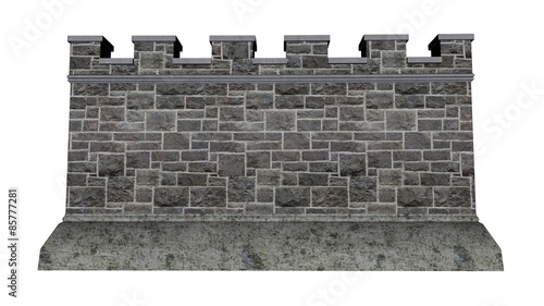 Castle wall - 3D render