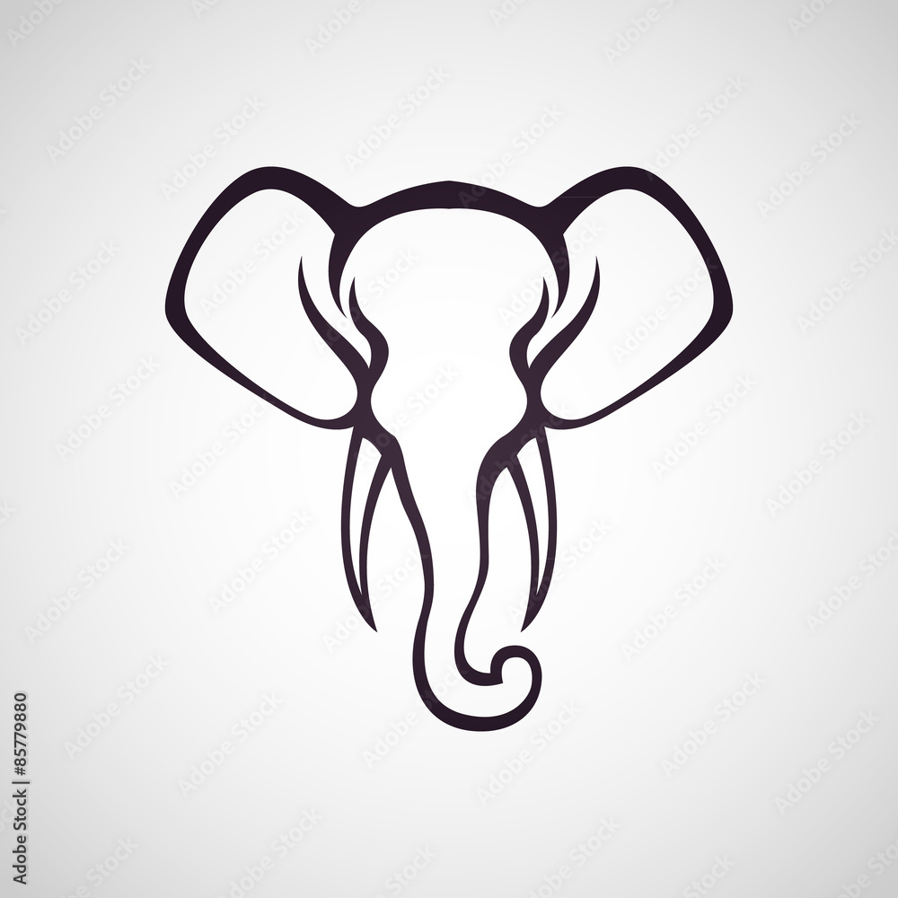 Obraz premium elephant logo vector