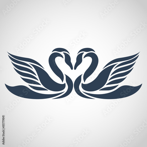 Fototapeta Naklejka Na Ścianę i Meble -  swan logo vector