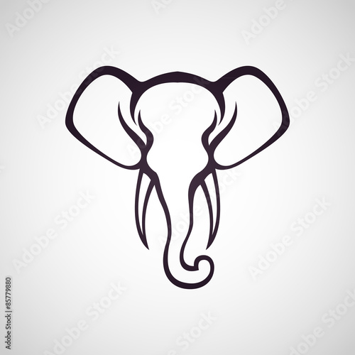 Fototapeta wektor logo słonia