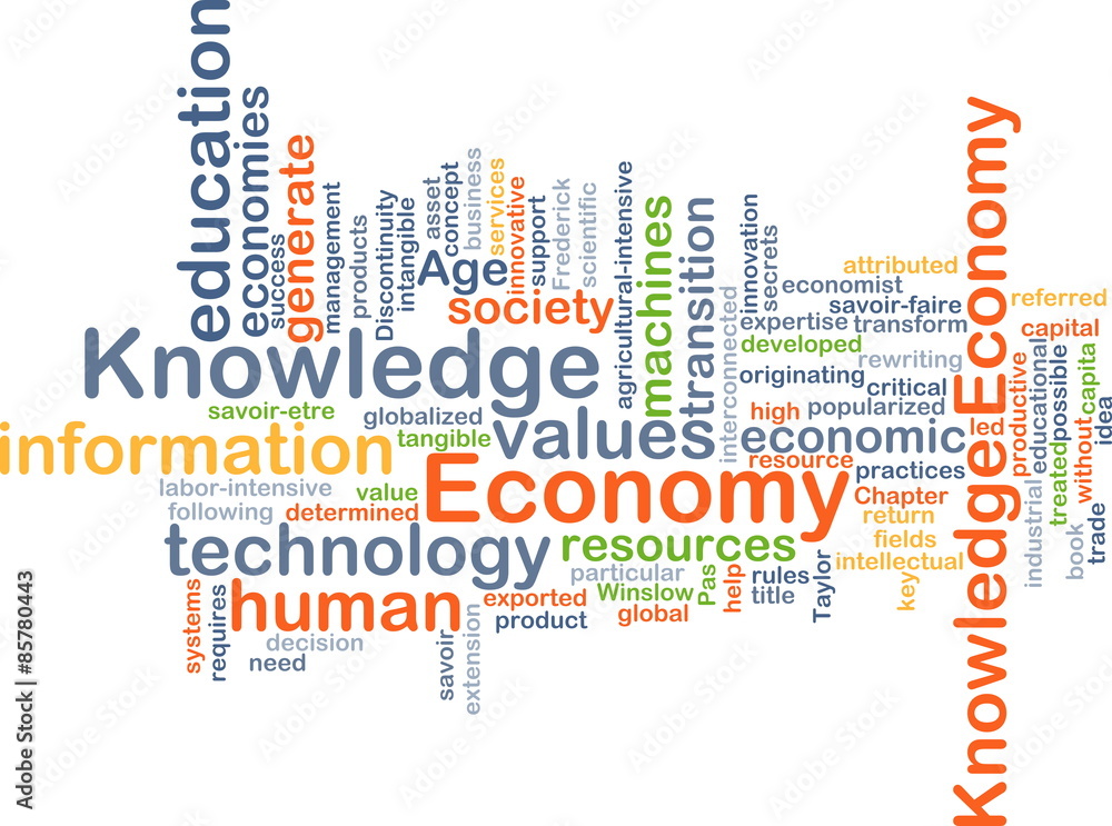 Economy knowledge background concept