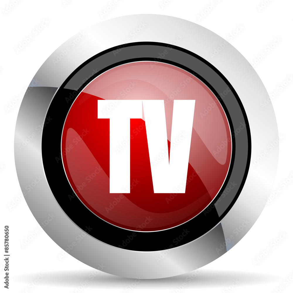 tv red glossy web icon tv red glossy web icon