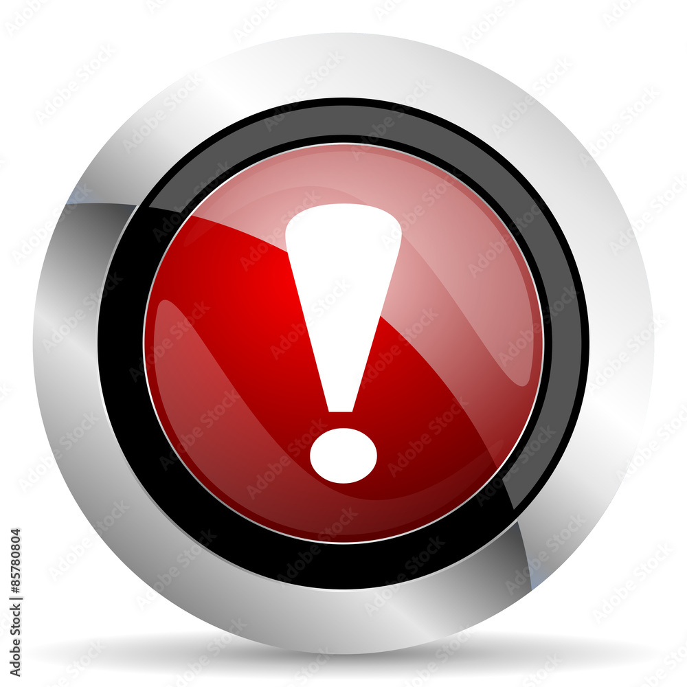 exclamation sign red glossy web icon exclamation sign red glossy web icon