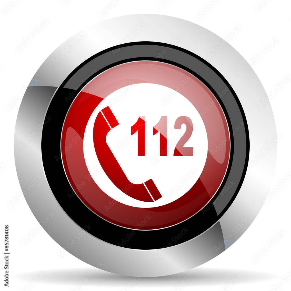 emergency call red glossy web icon emergency call red glossy web icon