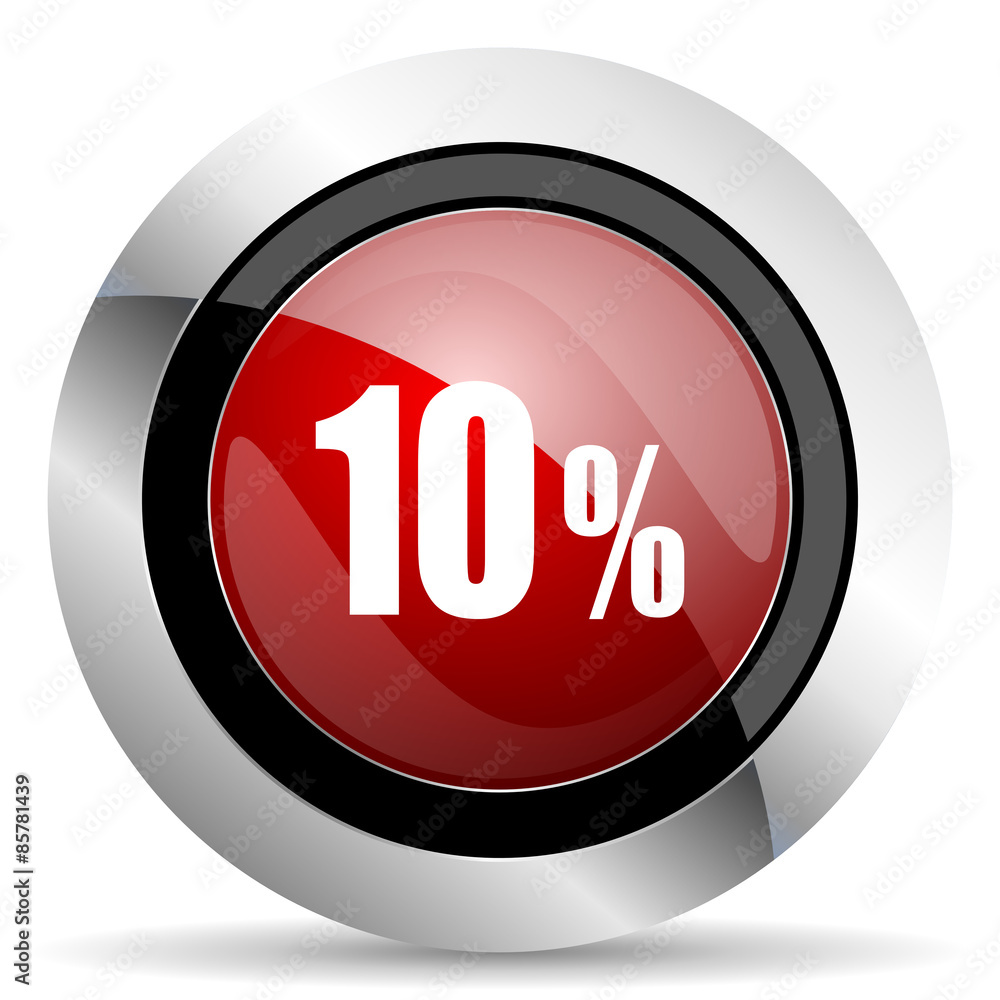 10 percent red glossy web icon 10 percent red glossy web icon