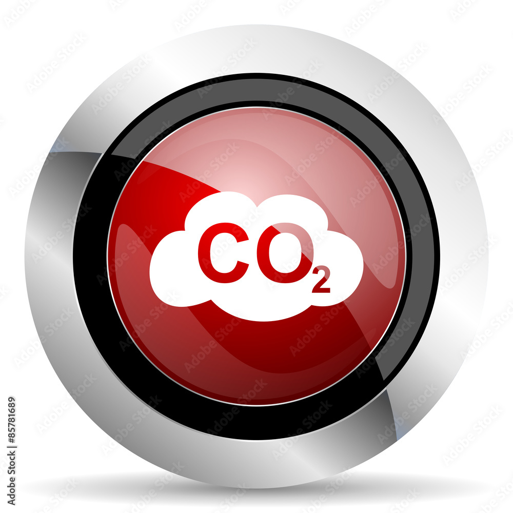 carbon dioxide red glossy web icon carbon dioxide red glossy web icon
