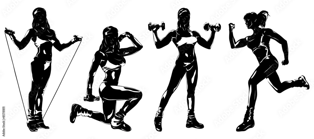 Woman sports training
