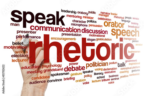 Rhetoric word cloud