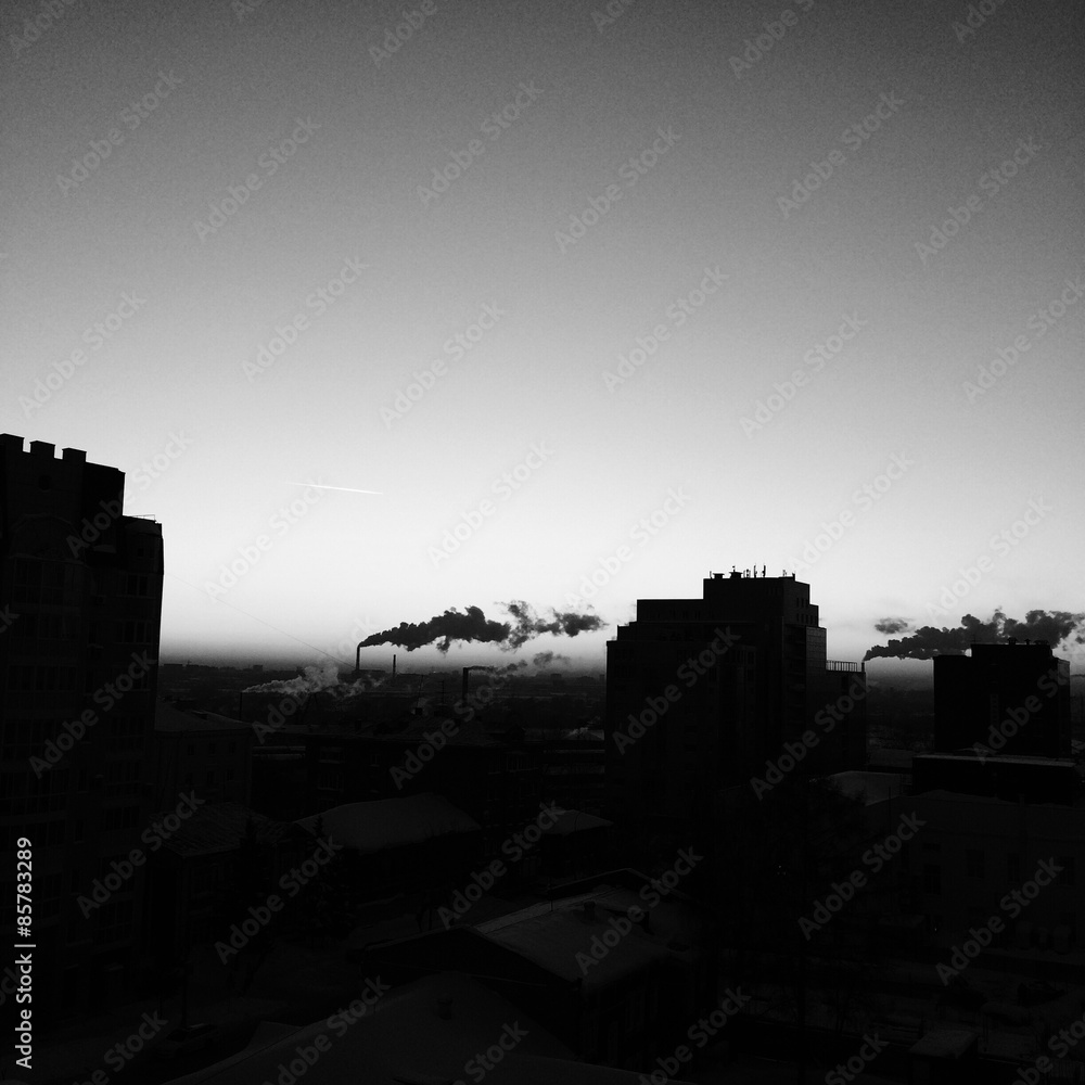 Fototapeta premium Black city