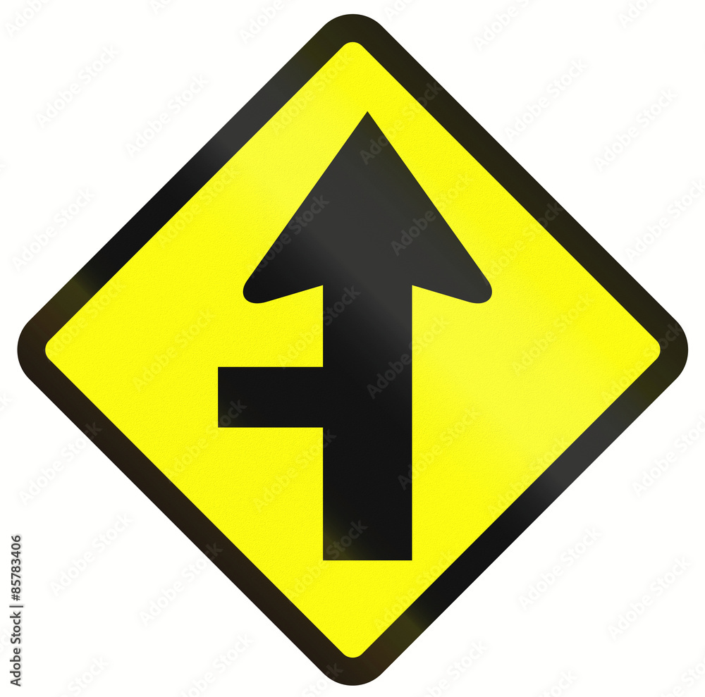 Indonesian traffic sign - Intersection with priority Indonesian traffic sign - Intersection with priority