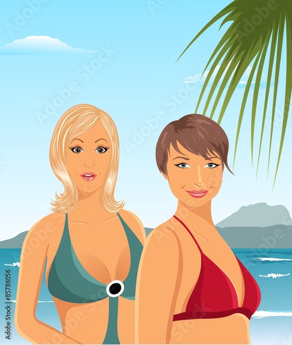 two girls on the beach