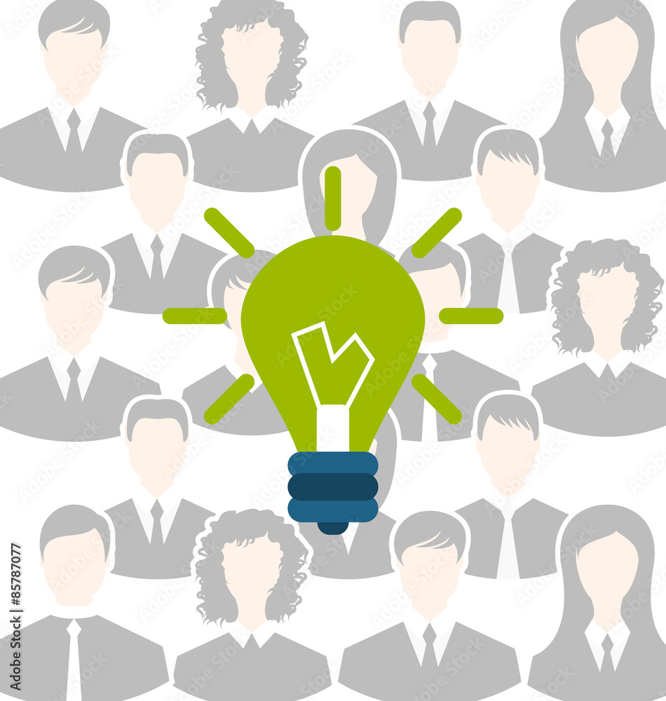 Group of business people gather together, process of generating Group of business people gather together, process of generating