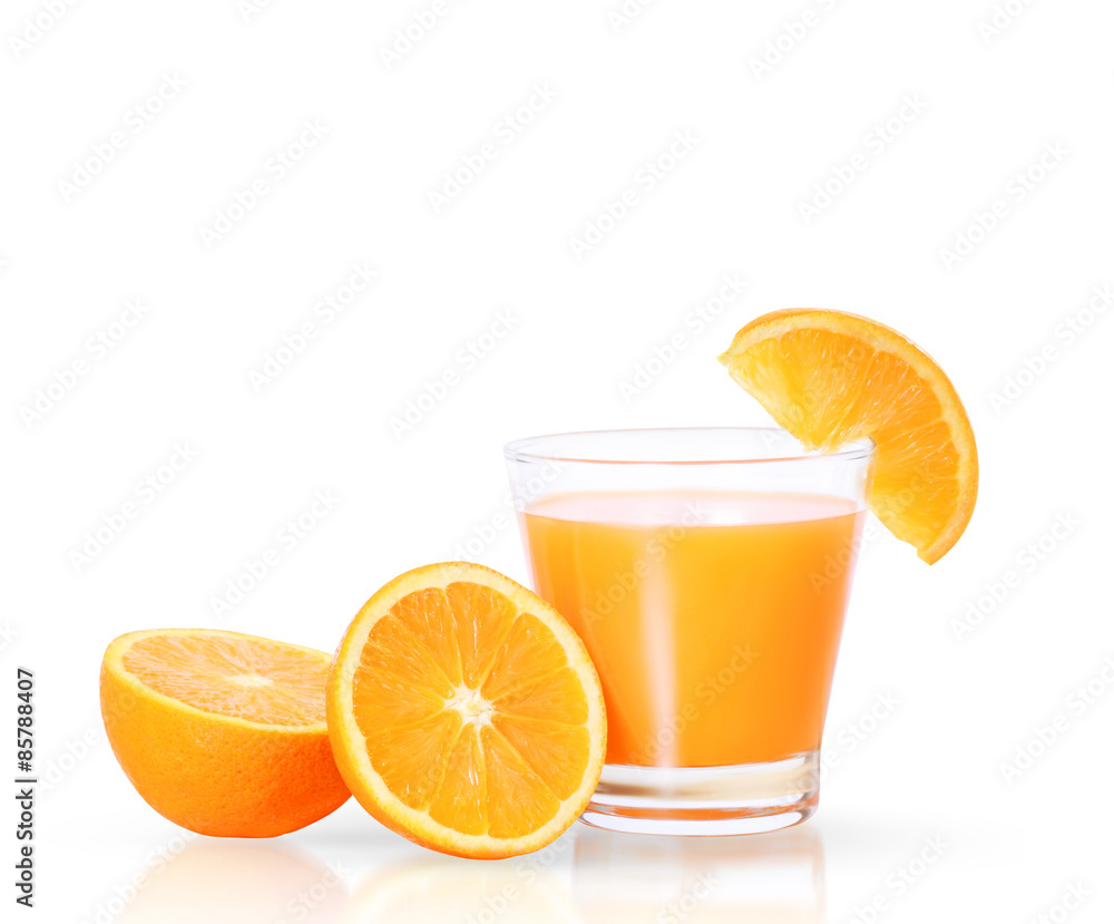 Orange juice isolated on white Orange juice isolated on white