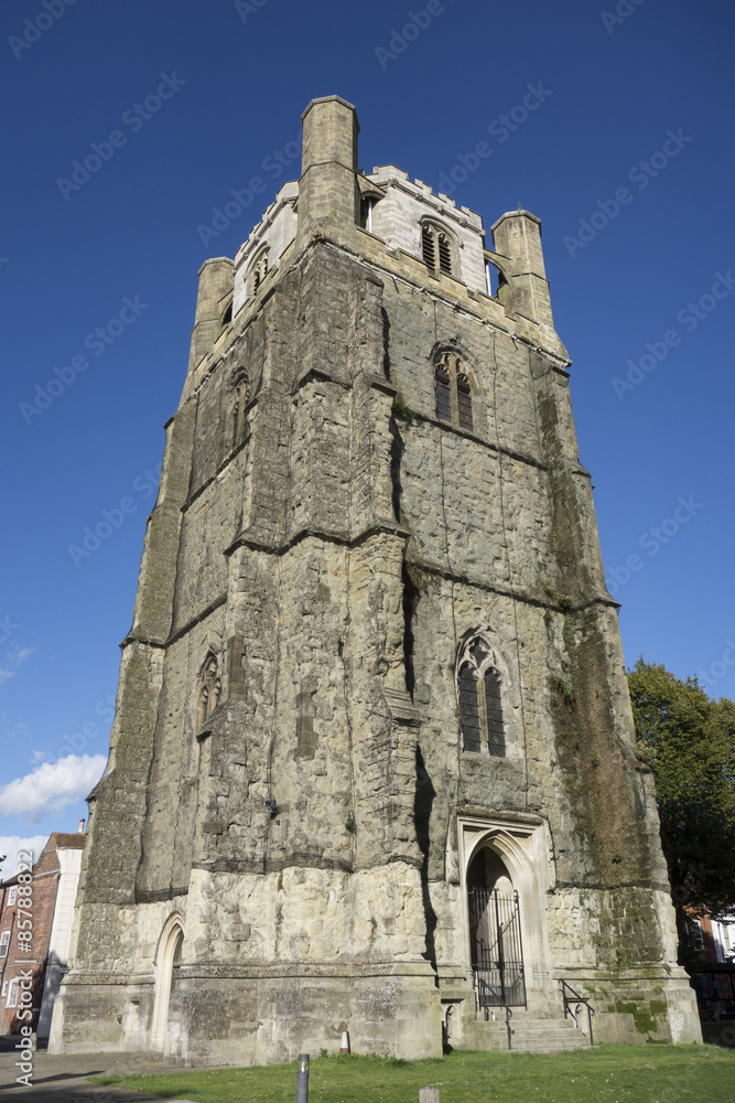 15th century Bell tower of the Cathedral of the Holy Trinity, Chichester England. 15th century Bell tower of the Cathedral of the Holy Trinity, Chichester England.