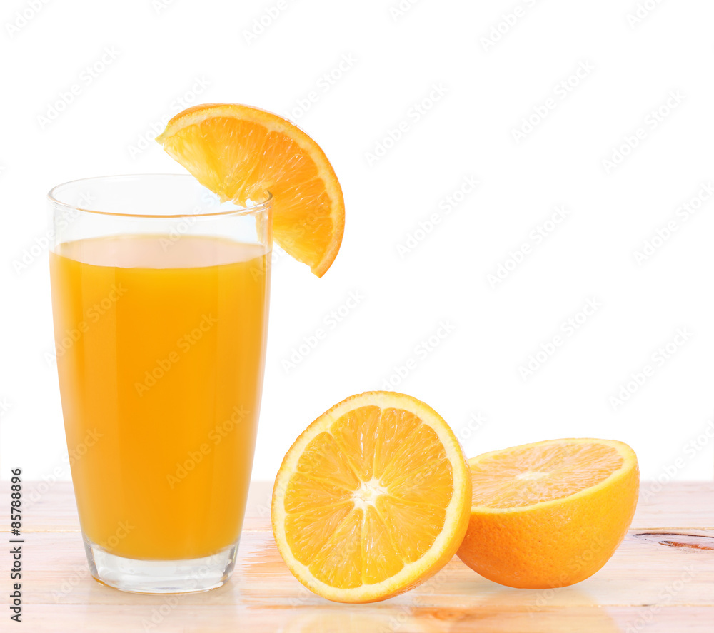 Orange juice isolated on white Orange juice isolated on white