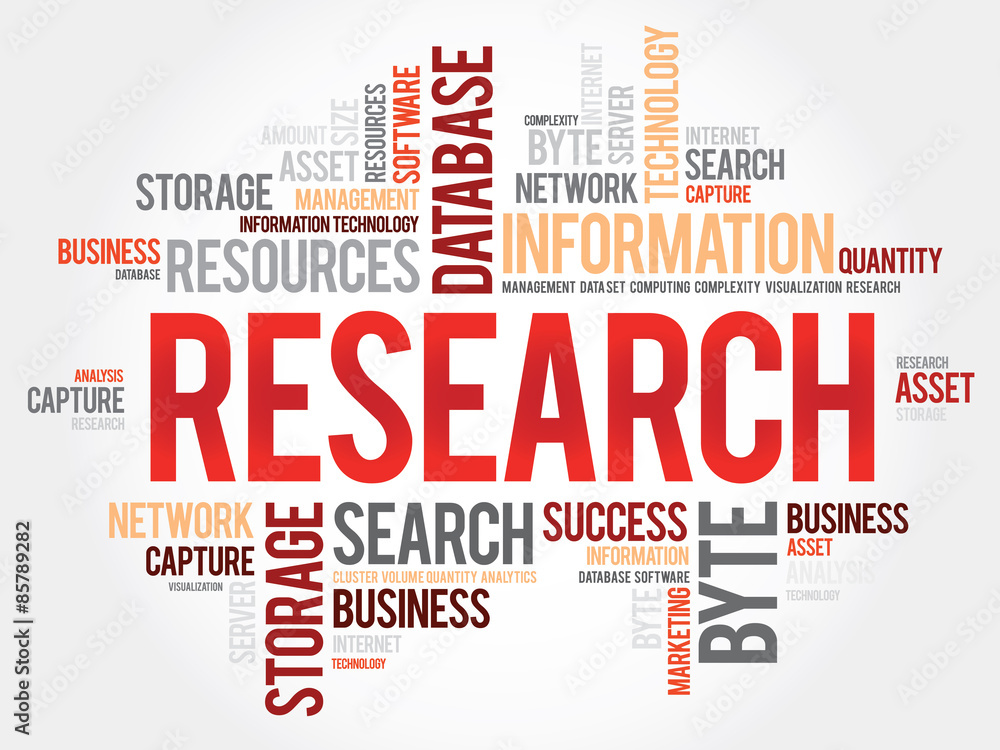 Fototapeta premium Research word cloud, business concept