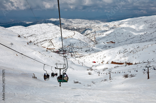 Ski center on Mount Hermon in Israel.