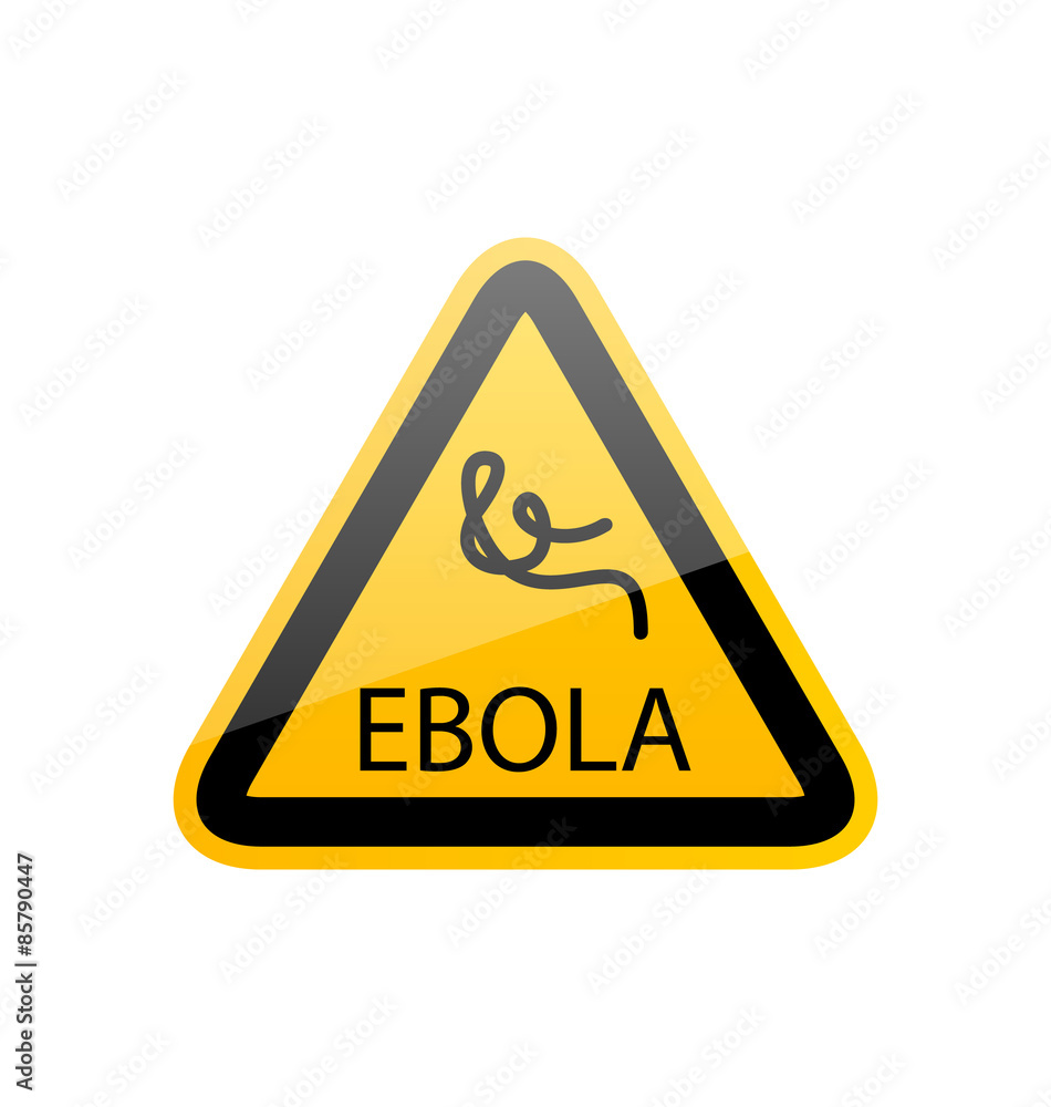 Sign epidemic Ebola, danger symbol warning Sign epidemic Ebola, danger symbol warning