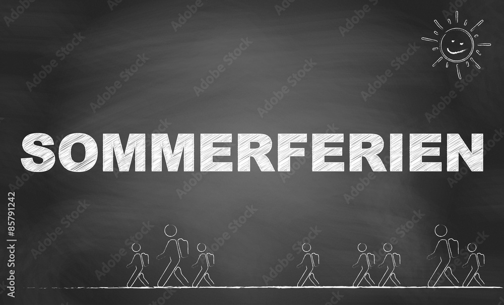 Fototapeta premium Sommerferien | Tafel | Blackboard